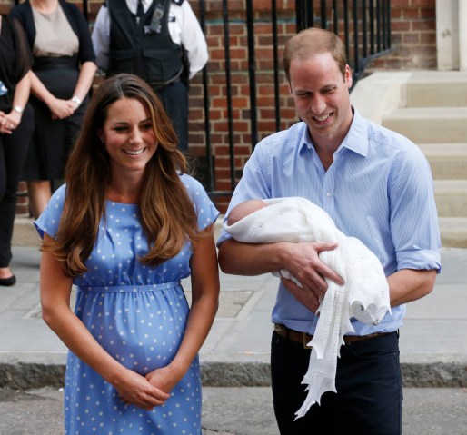 The Duke And Duchess Of Cambridge Leave The Lindo Wing With Their Newborn Son