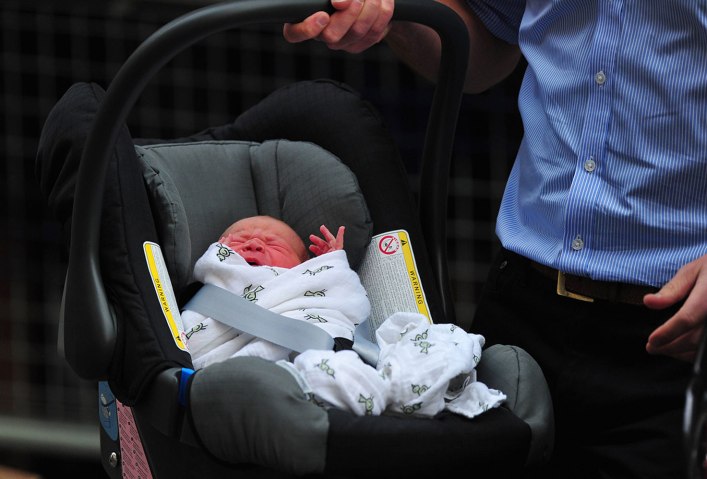 The Duke And Duchess Of Cambridge Leave The Lindo Wing With Their Newborn Son